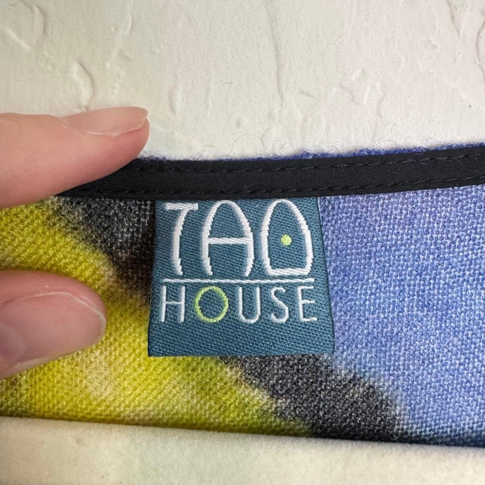 VTG Tao House 100% Wool Abstract Art Kimono Cardigan Jacket Multicolor L XL - Picture 6 of 8